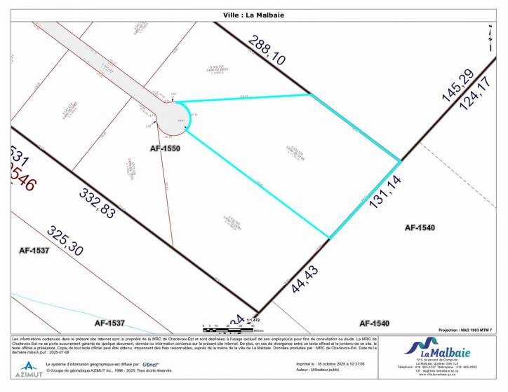 3 - Lot and land for sale, La Malbaie (Code - mb416, Charlevoix)