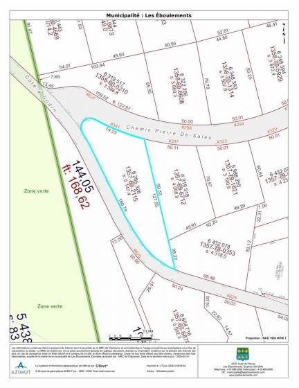 6 - Terrain et terre à vendre, Les Éboulements (Code - eb330, Charlevoix)