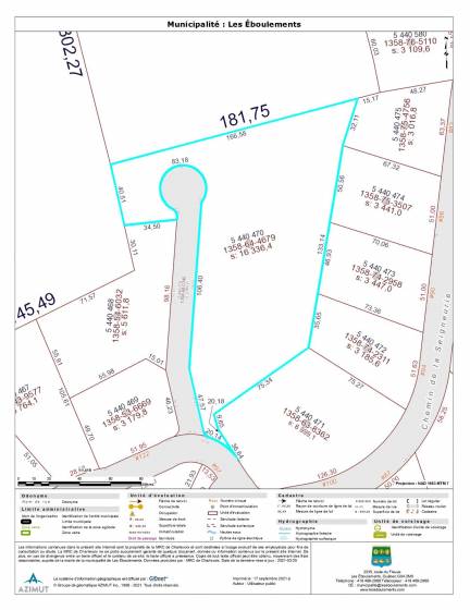 10 - Terrain et terre à vendre, Les Éboulements (Code - eb333, Charlevoix)